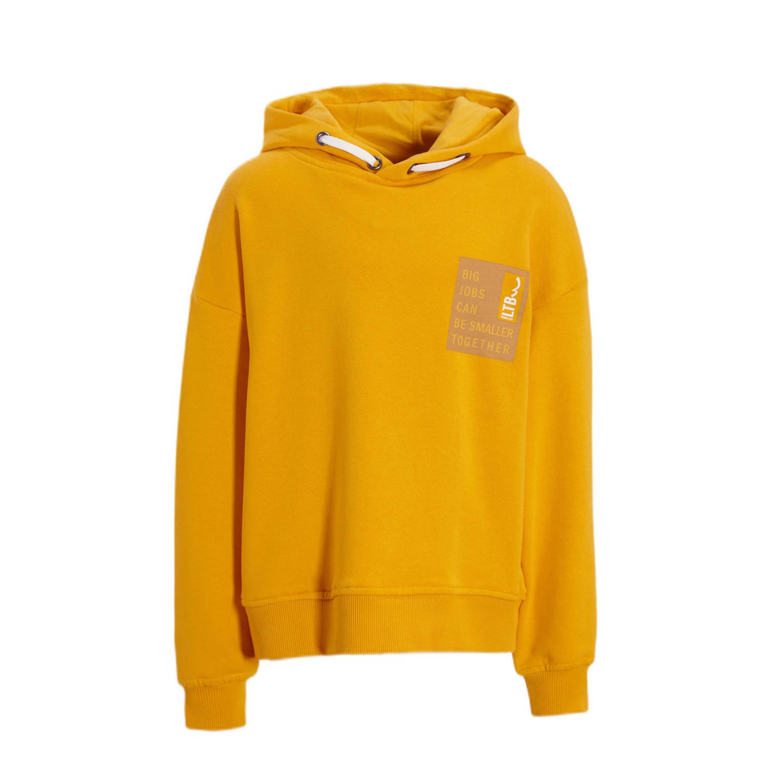 LTB hoodie SUMOYA met printopdruk goudgeel