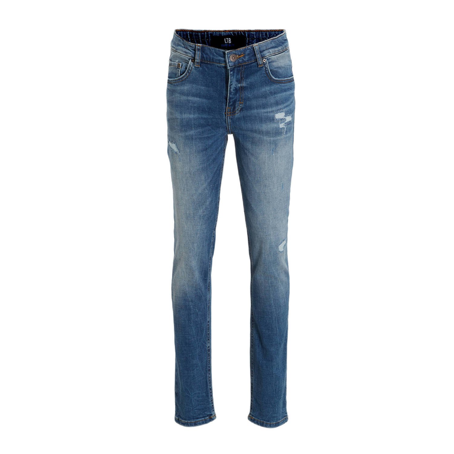 LTB slim fit jeans FREY B met slijtage arava safe wash Blauw Jongens Denim 128