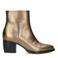 Manfield leren enkellaarzen goud metallic