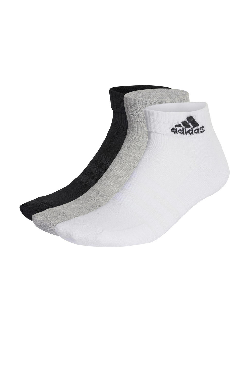 adidas Performance   sokken - set van 3 zwart/grijs/wit