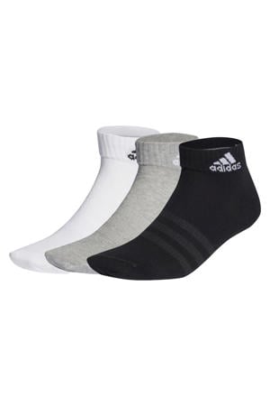 sportsokken - wit/grijs/zwart (set van 3)
