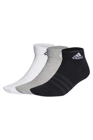 sportsokken - wit/grijs/zwart (set van 3)