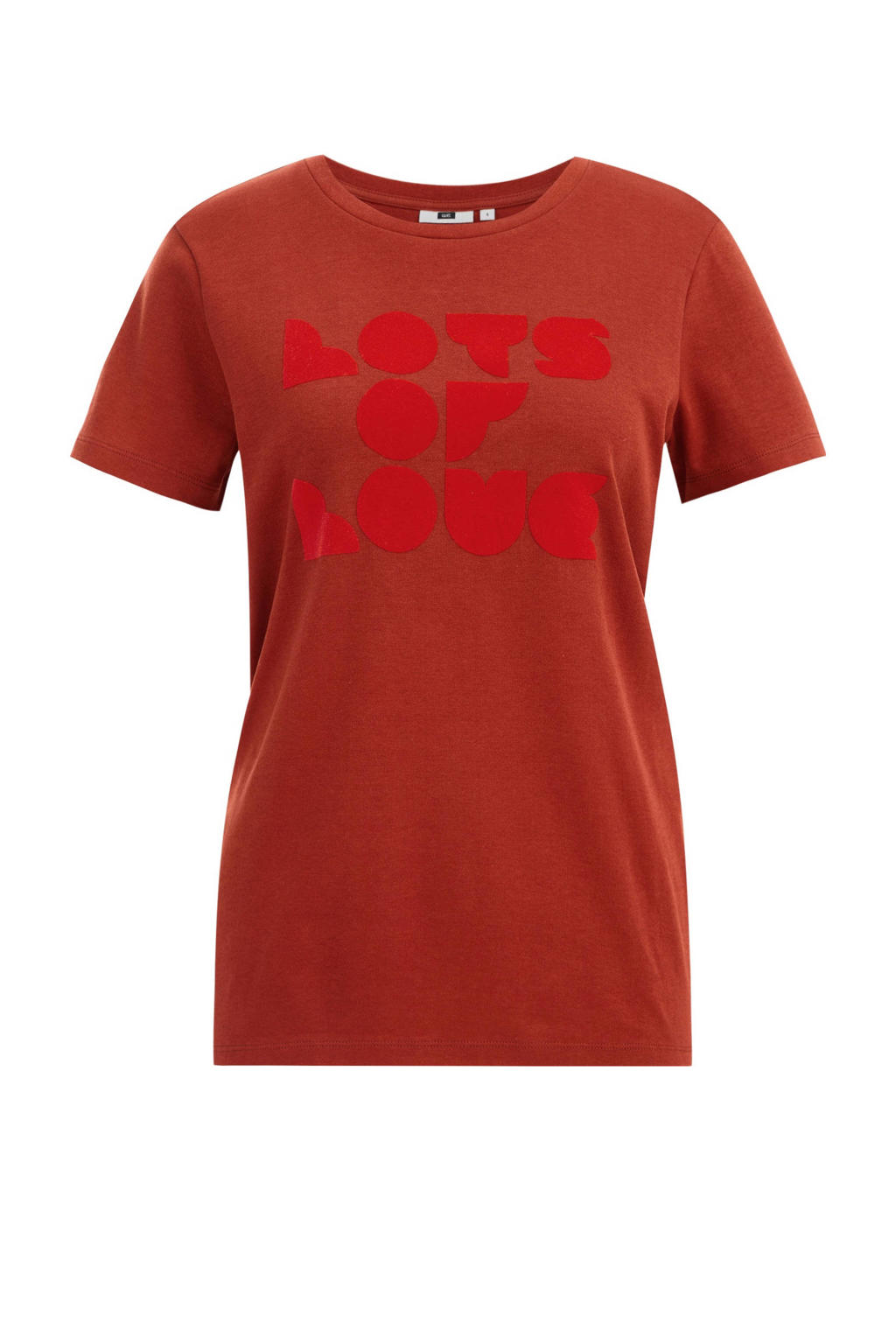 WE Fashion Tshirt met tekst rood wehkamp