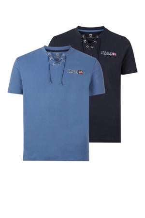 loose T-shirt MAYKO Plus Size blauw - (set van 2)