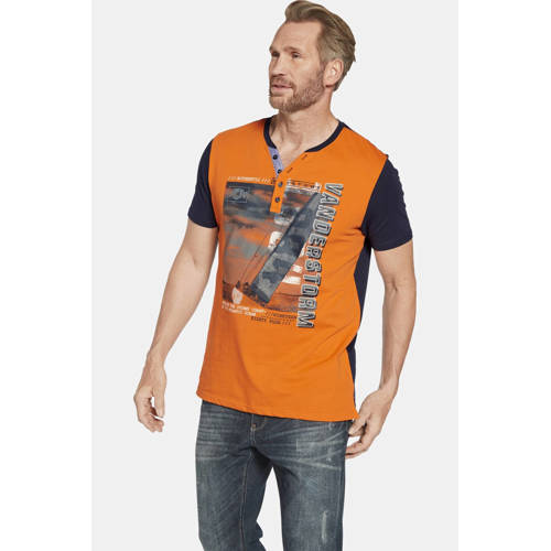 Jan Vanderstorm oversized T-shirt MUNIBERT Plus Size oranje