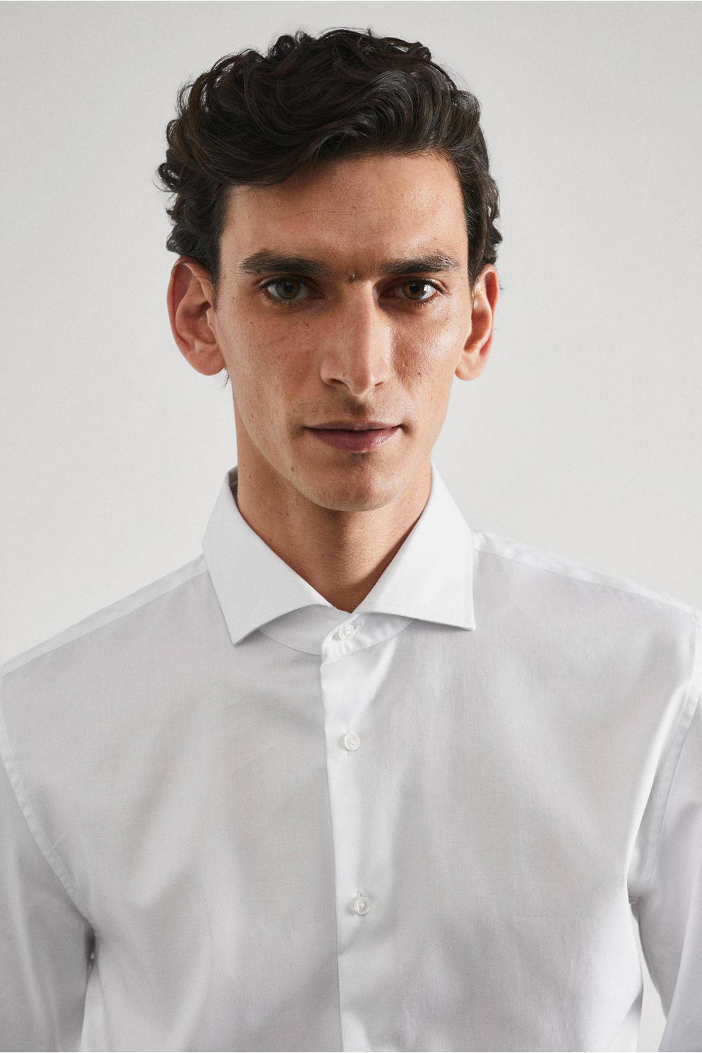 Mango Man slim fit overhemd wit wehkamp