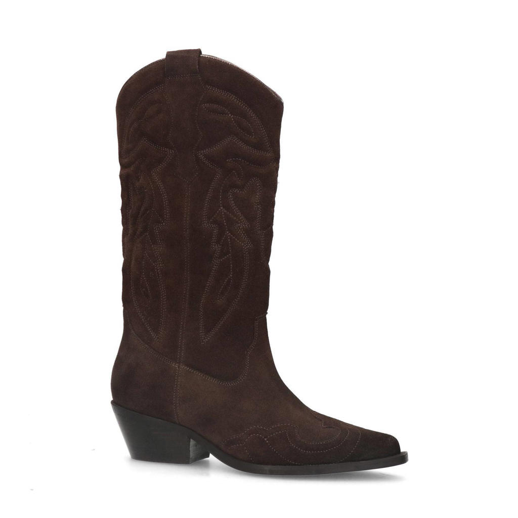 Goosecraft leren jas van suede brown