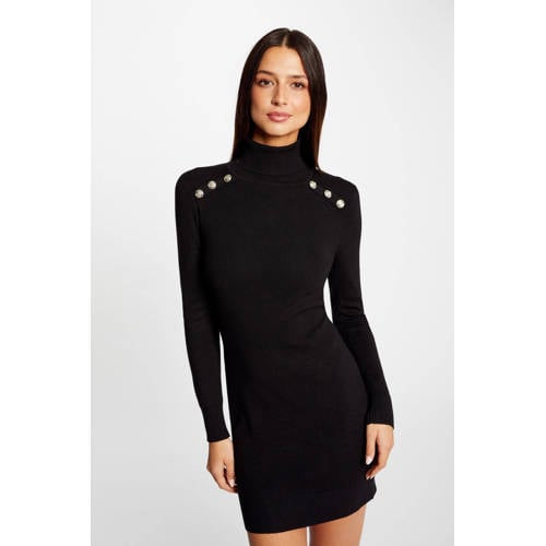 Morgan gebreide bodycon jurk zwart afbeelding