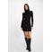 Morgan gebreide bodycon jurk zwart