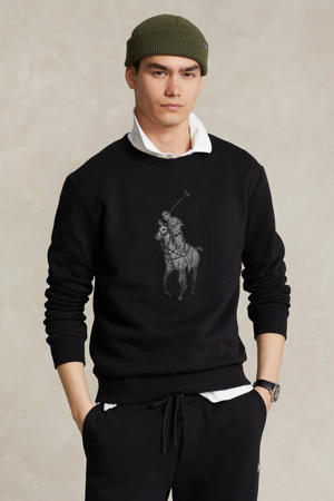 sweater met logo polo black