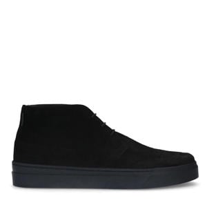 suède veterboots zwart