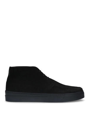suède veterboots zwart