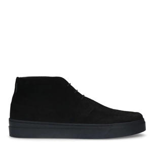 suède veterboots zwart