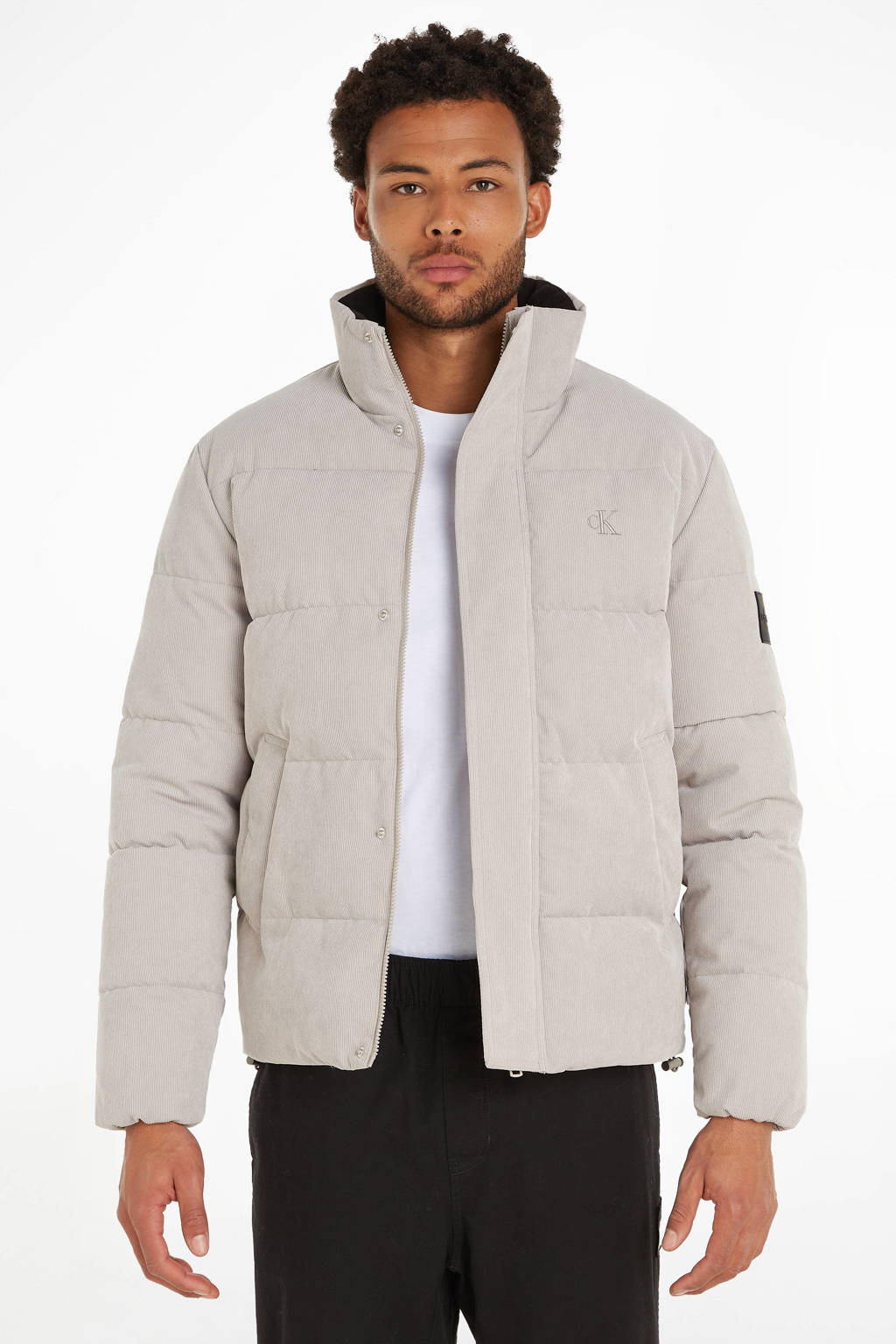 CALVIN KLEIN JEANS corduroy gewatteerde jas met logo porpoise