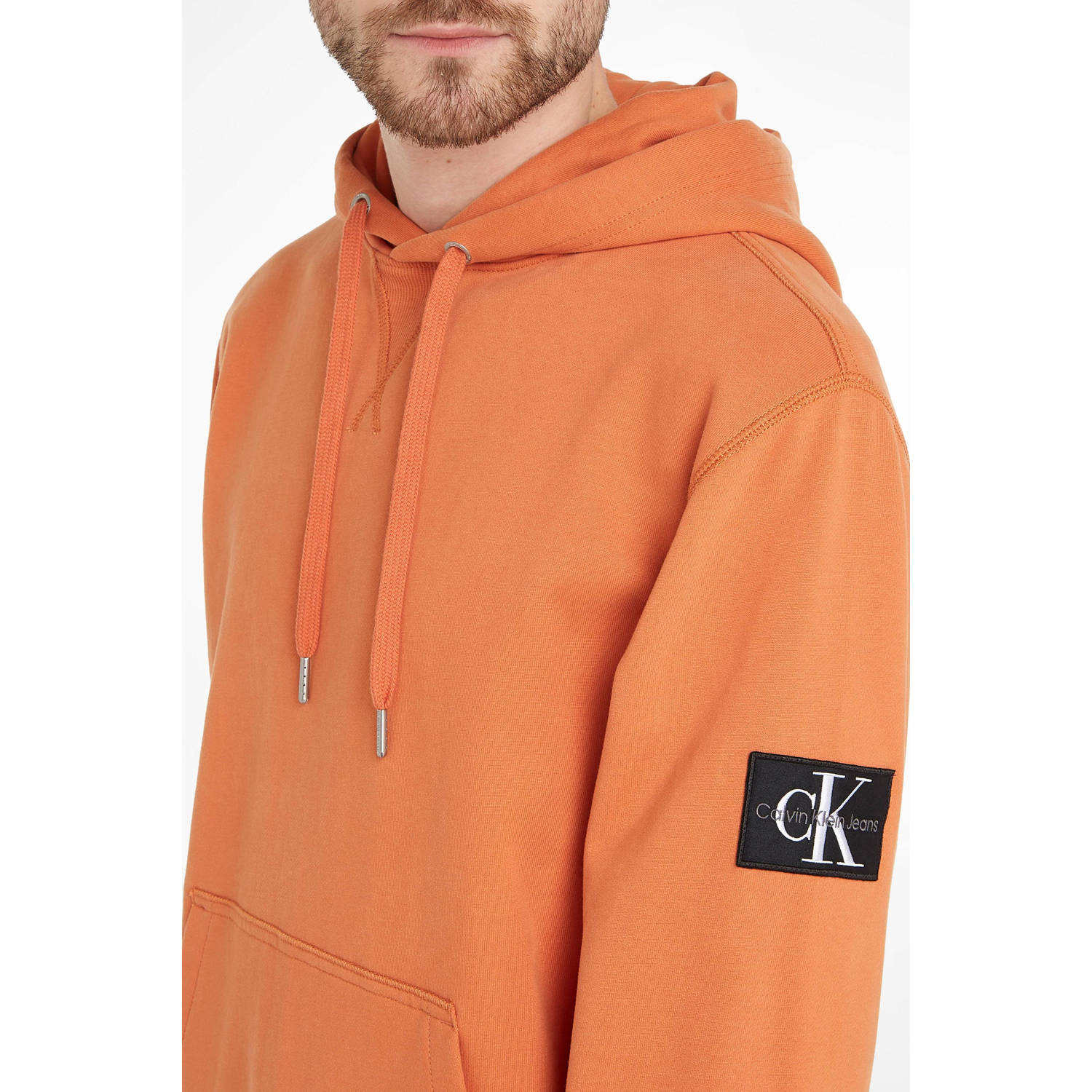 CALVIN KLEIN JEANS hoodie met printopdruk sec burnt clay