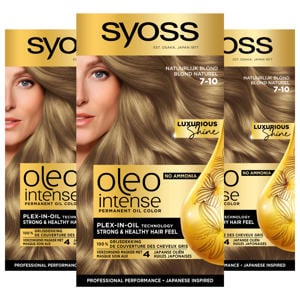 Wehkamp Syoss Oleo Intense haarkleuring - voordeelverpakking - 7-10 Natuurlijk blond aanbieding