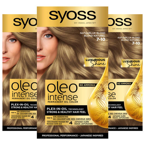 Syoss Oleo Intense haarkleuring - voordeelverpakking - 7-10 Natuurlijk blond