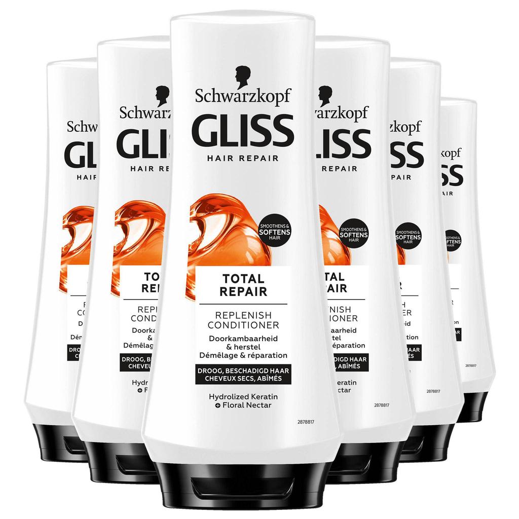 Gliss Kur Total repair Total Repair conditioner - 6 x 200 ml - voordeelverpakking