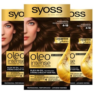 Wehkamp Syoss Oleo Intense haarkleuring - voordeelverpakking - 4-18 Mokkabruin aanbieding