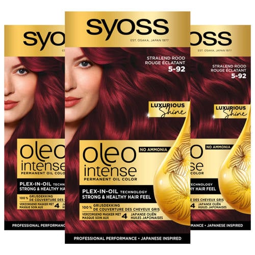 Wehkamp Syoss Oleo Intense haarkleuring - voordeelverpakking - 5-92 Stralend Rood aanbieding