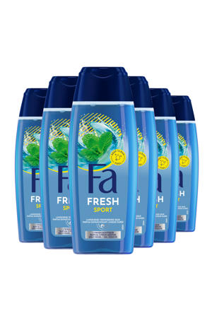 Sport douchegel - 6 x 250 ml - voordeelverpakking