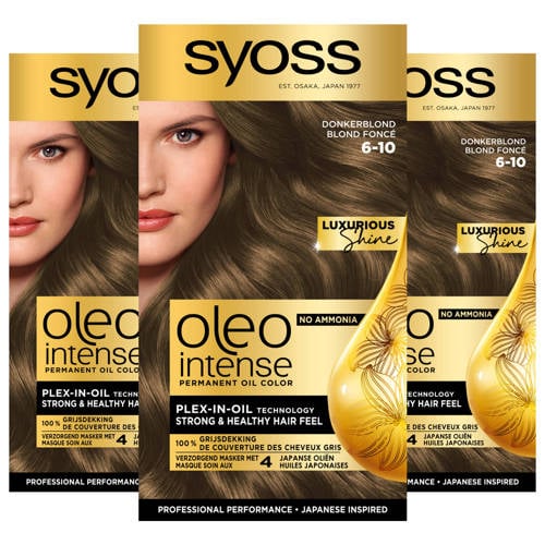 Syoss Oleo Intense haarkleuring - voordeelverpakking - 6-10 Donkerblond