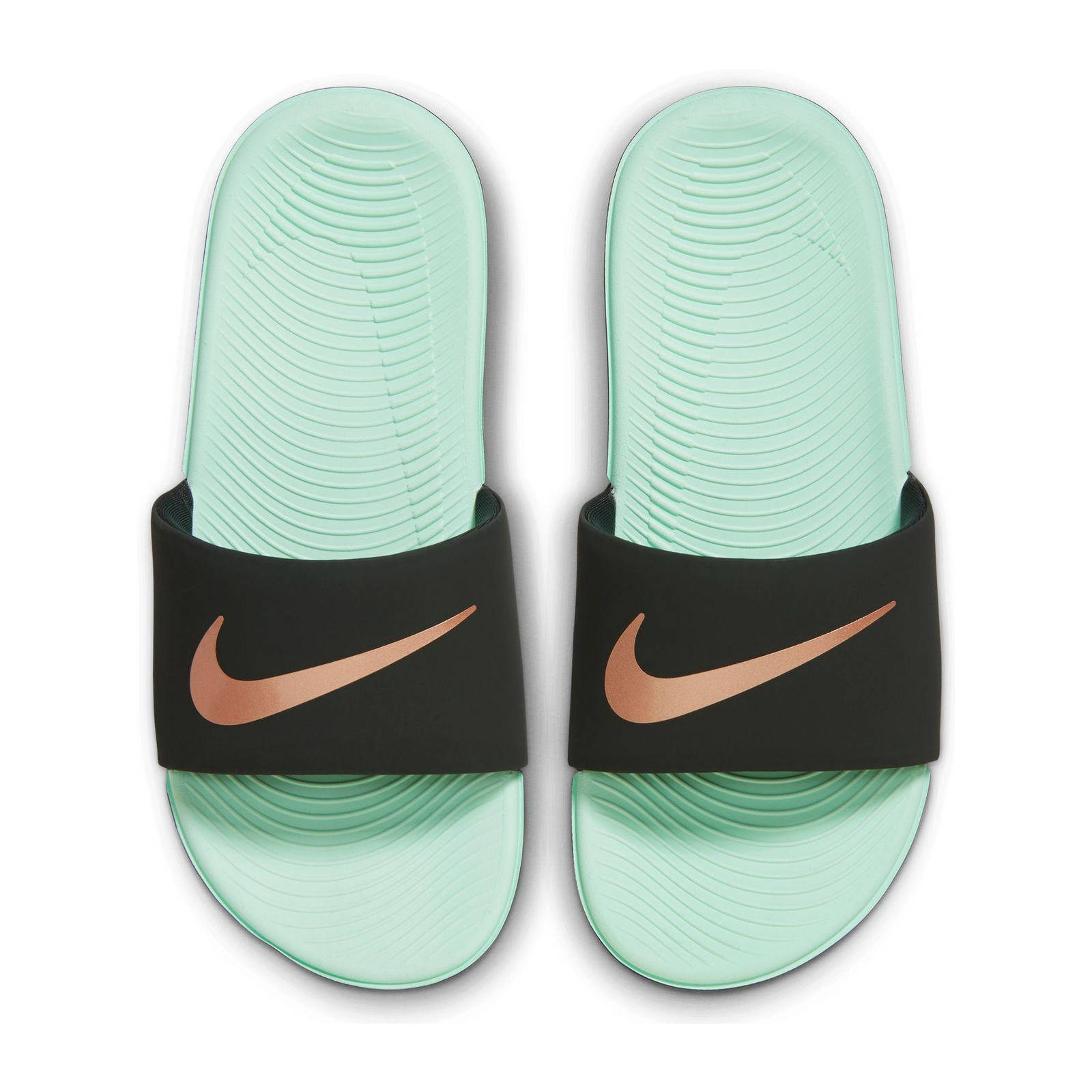 Nike Kawa Slide badslippers zwart brons blauw wehkamp