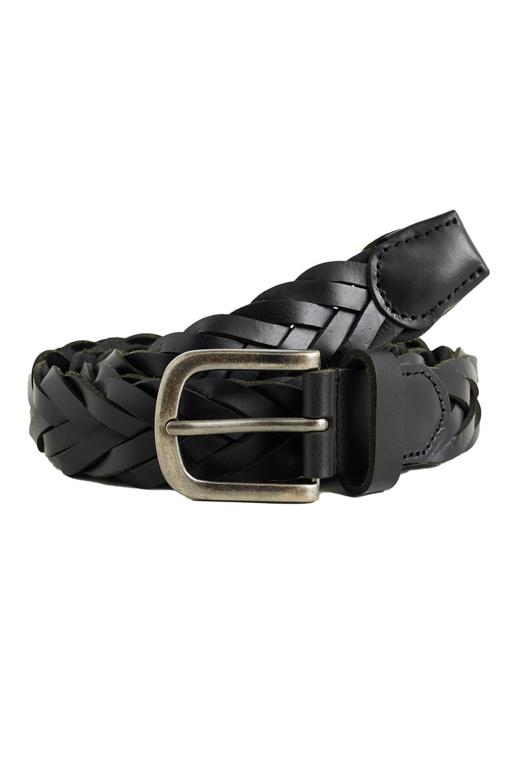 Heren Gevlochten Riem 100% Lederen Riemen voor Mannen 33mm Breedte Geweven Casual Riemen met Single Prong Buckle voor Werk en Business