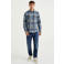 WE Fashion geruit slim fit overhemd bright mint