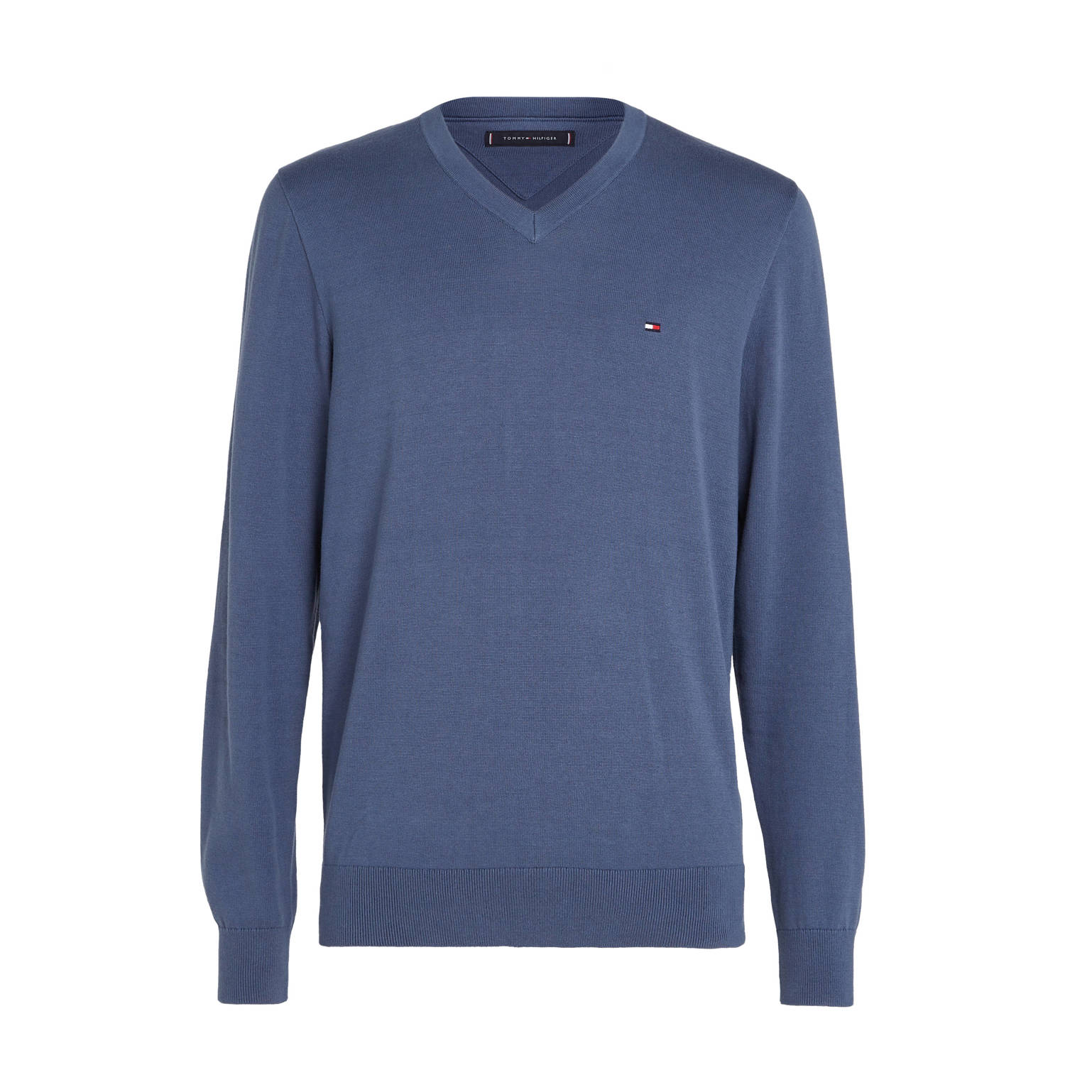 Tommy Hilfiger fijngebreide trui met logo faded indigo