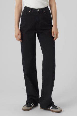 high waist wide leg jeans VMTESSA black denim