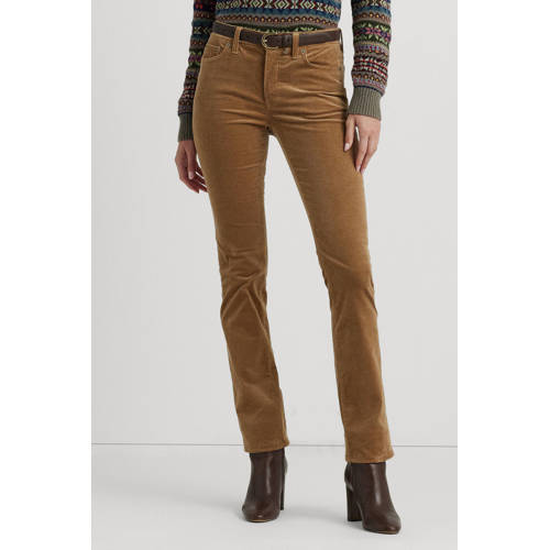 Lauren Ralph Lauren corduroy loose fit broek camel afbeelding