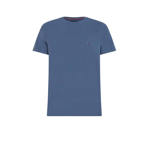 Tommy Hilfiger slim fit T-shirt met logo faded indigo