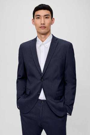 slim fit colbert donkerblauw