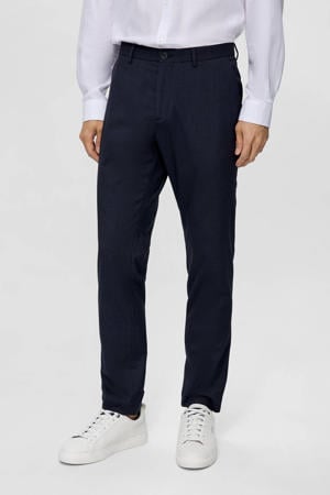 slim fit pantalon marineblauw