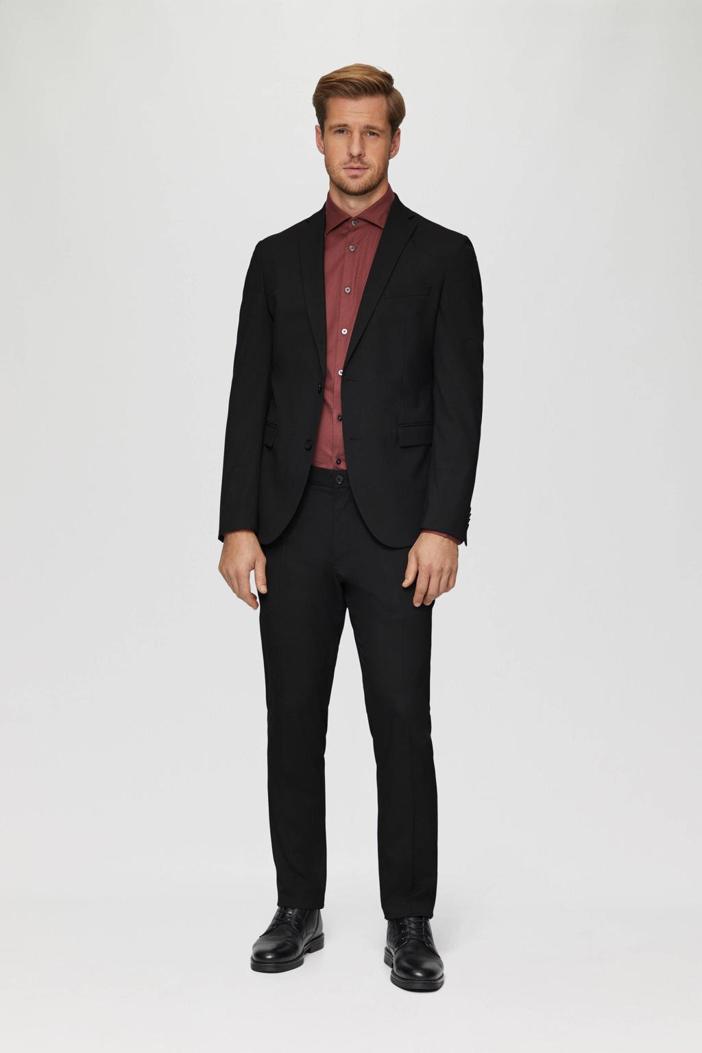 s.Oliver BLACK LABEL slim fit pantalon zwart