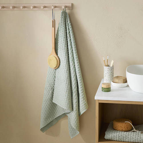 Wehkamp NOUS Living handdoek mintgroen (140x70 cm) aanbieding