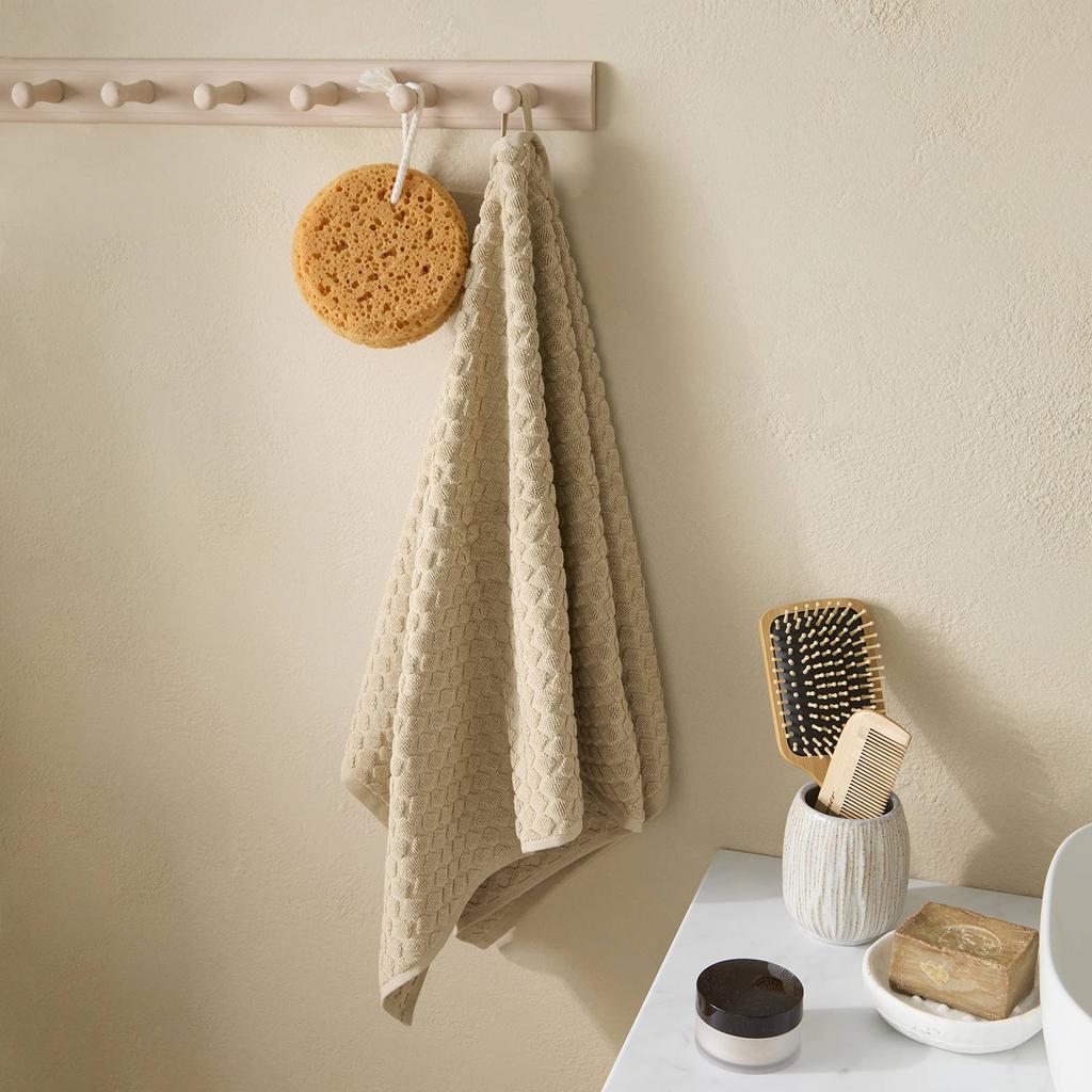NOUS Living handdoek zand (100x50 cm)