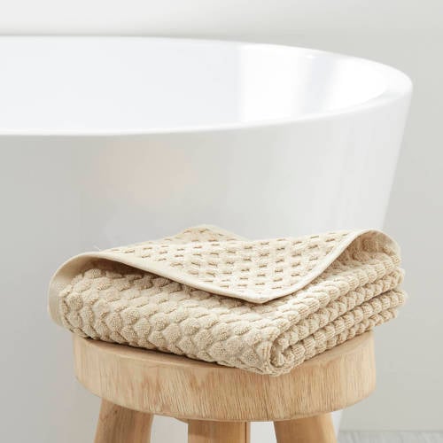 Wehkamp NOUS Living handdoek zand (100x50 cm) aanbieding
