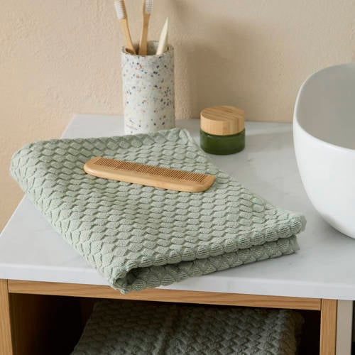 Wehkamp NOUS Living handdoek mintgroen (100x50 cm) aanbieding