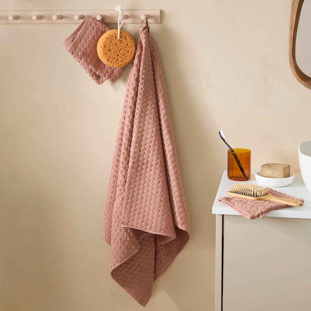 NOUS Living handdoek oudroze (100x50 cm)