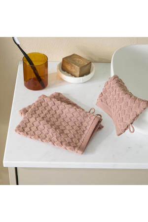 washand oudroze (set van 3) (15x21 cm)