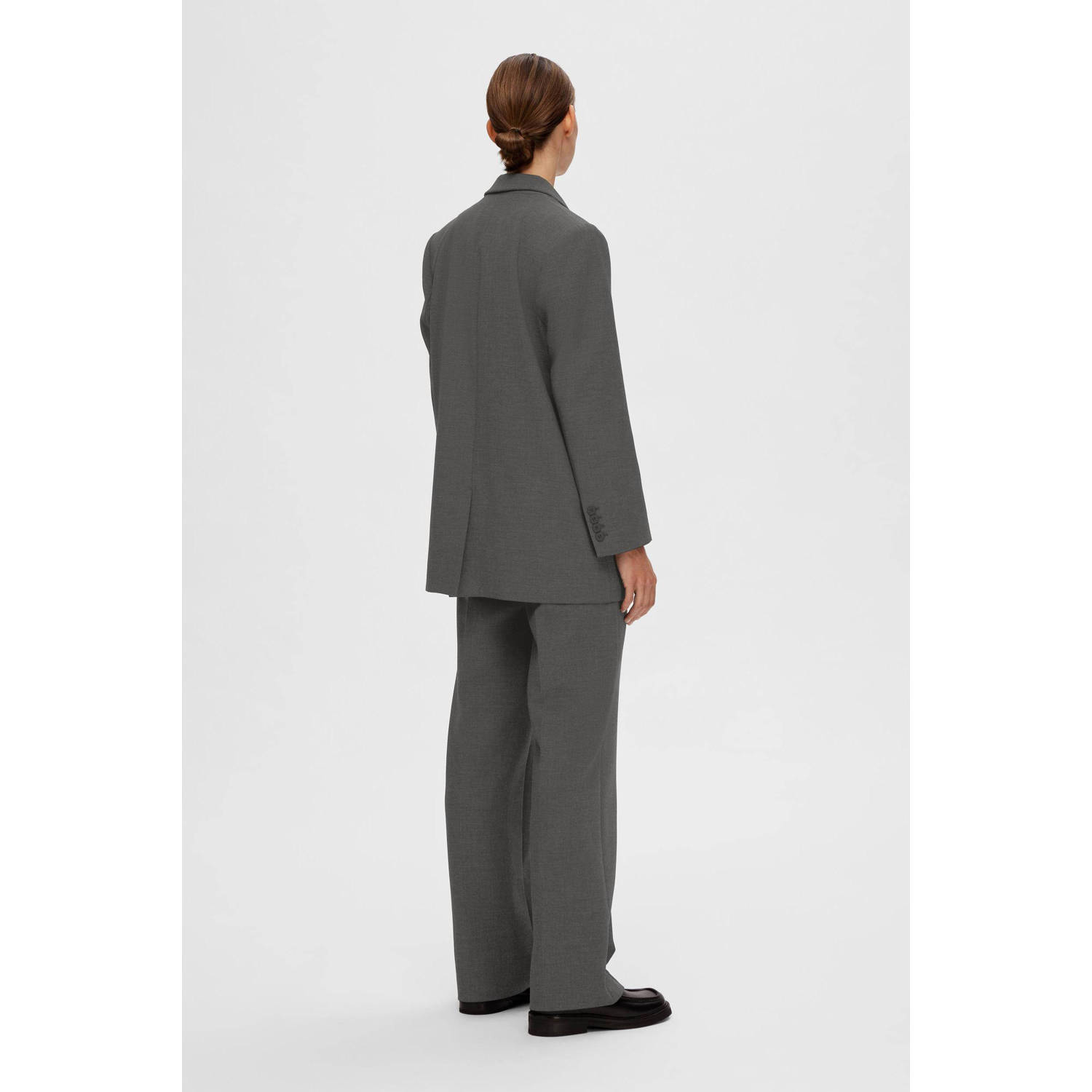 SELECTED FEMME oversized blazer SLFRITA grijs