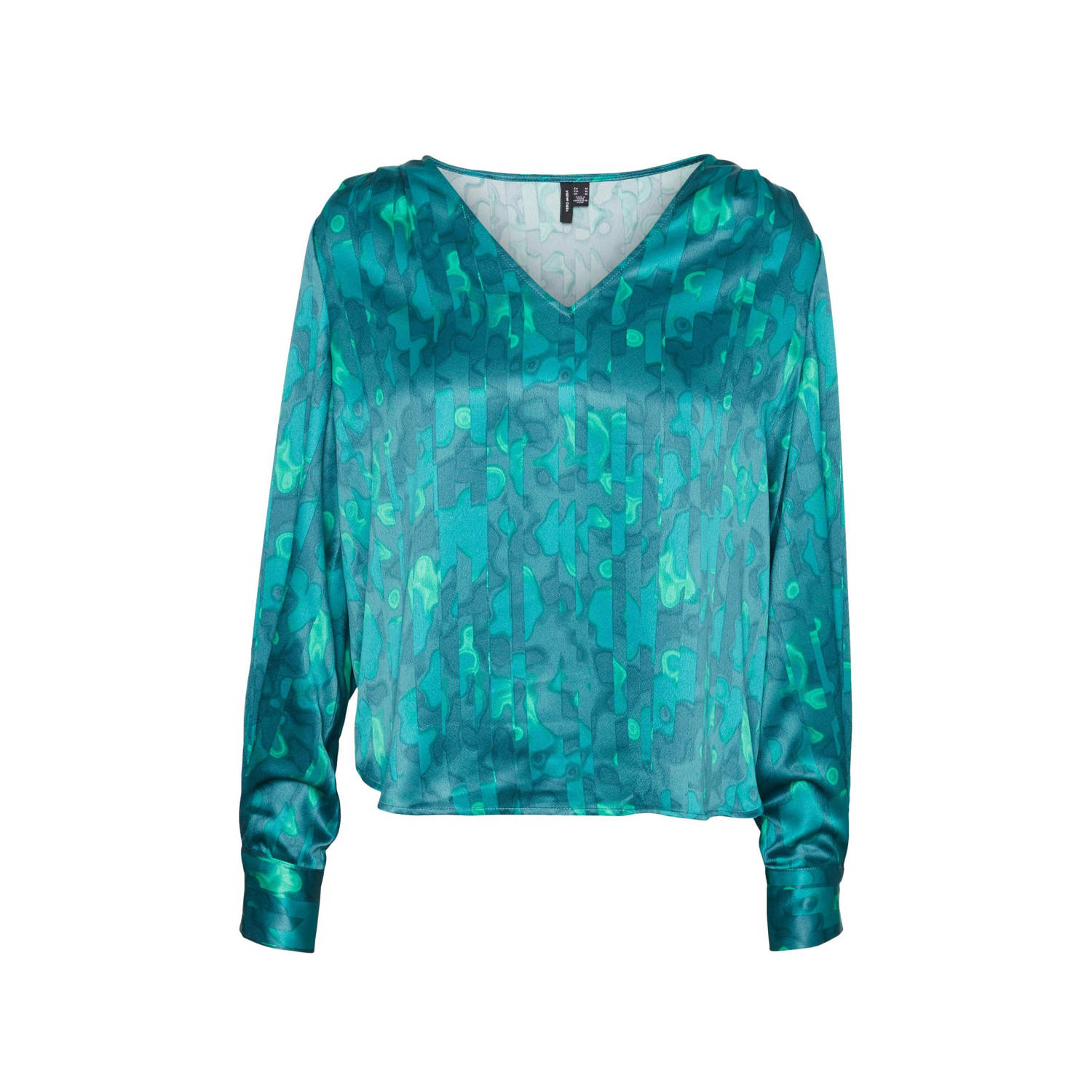 VERO MODA top VMMERLE van gerecycled polyester turquoise