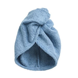 katoenen haarhanddoek blauw (68x44 cm)