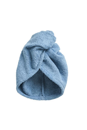 katoenen haarhanddoek blauw (68x44 cm)