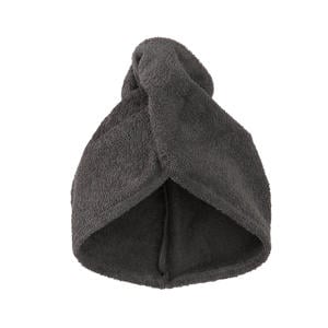 katoenen haarhanddoek donkergrijs (68x44 cm)