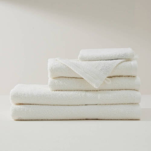 Wehkamp W handdoek basic off white (140x70 cm) aanbieding
