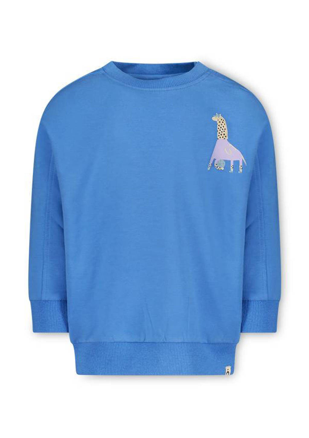 sweater met printopdruk blauw