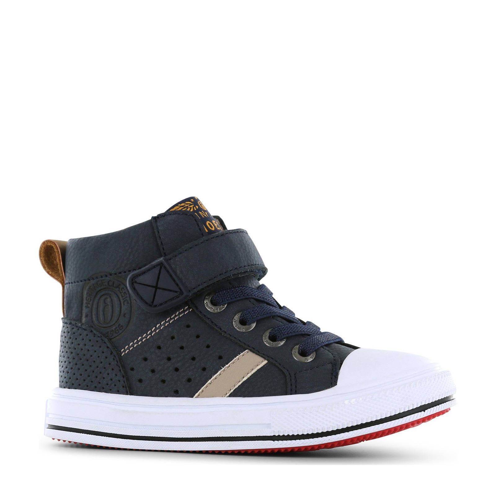 Shoesme leren sneakers donkerblauw wehkamp